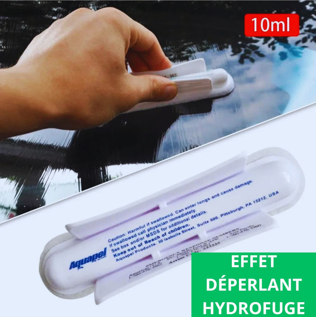 AKUAPEL™-TRAITEMENT DÉPERLANT DE VERRE HYDROFUGE